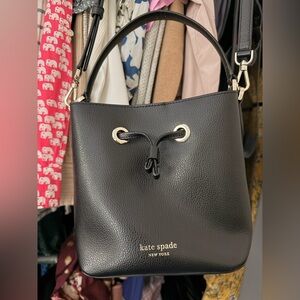 Kate Spade Black Pebbled Leather Shoulder Bag